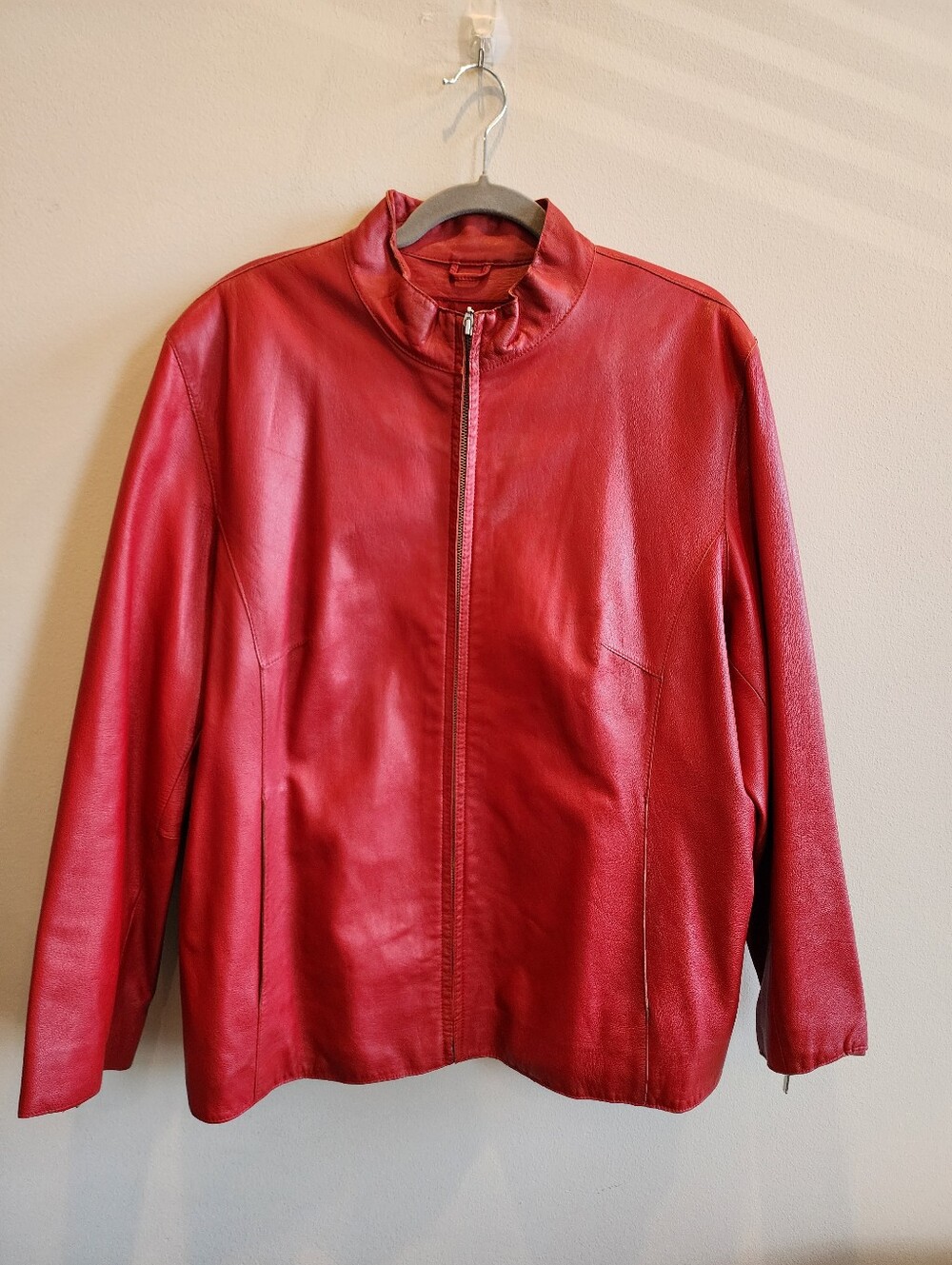 Women’s WILSON LEATHER Red MOTO Jacket PELLE SIZE 2X - Picture 11 of 15